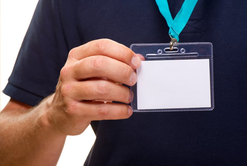 blank id badge